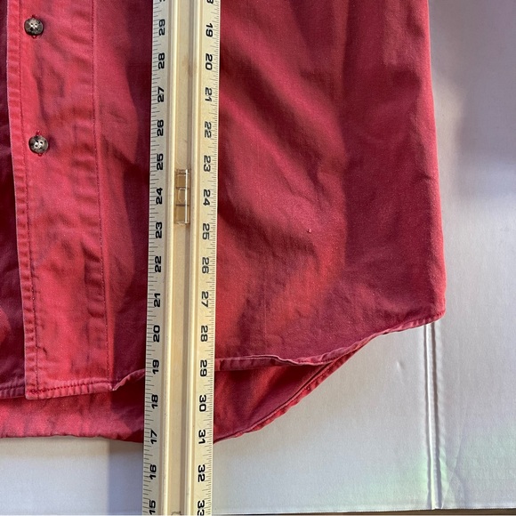 90s Guess Classic By George Marciano Men's Casual Button-Up Shirt in Red Large - Picture 9 of 11